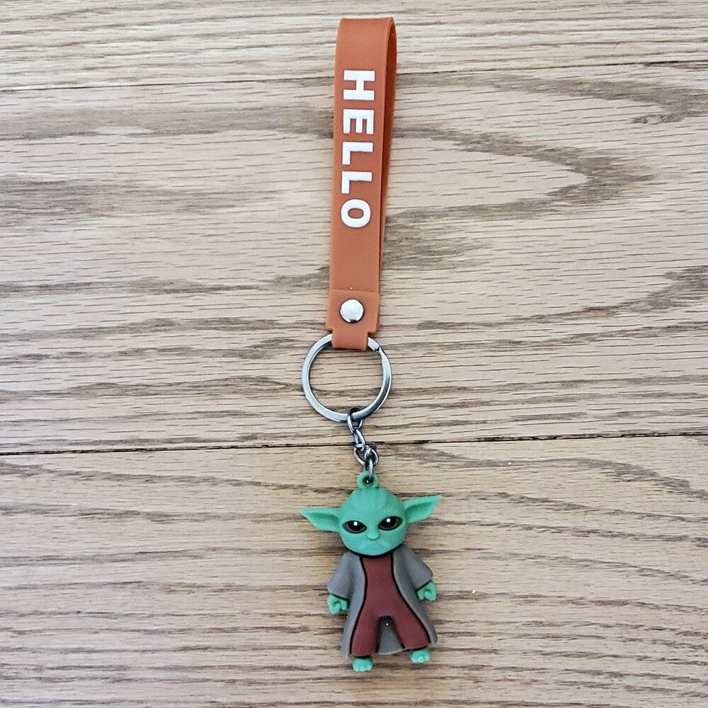 Star Wars HELLO Yoda Key Chain with Strap NWOT